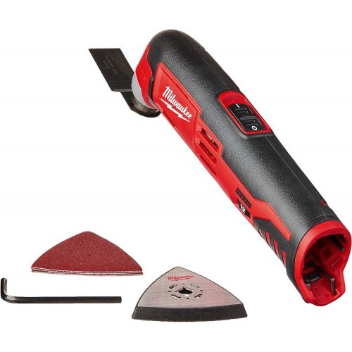  Milwaukee 2426-20 M12 12 Volt Redlithium Ion 20,000 OPM Variable Speed Cordless Multi Tool with Multi-Use Blade, Sanding Pad, and Multi-Grit Sanding Papers (Battery Not Included, P