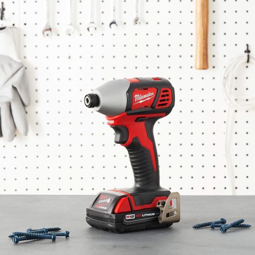  Milwaukee 2656-20 M18 18V 1/4 Inch Lithium Ion Hex Impact Driver with 1,500 Inch Pounds of Torque and LED Lighting Array (Battery Not Included, Power Tool Only)