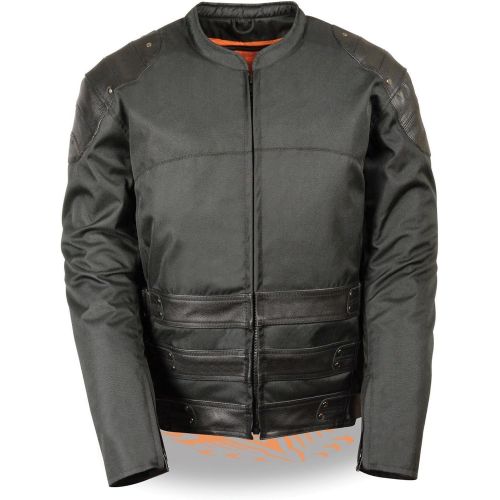  Milwaukee MENS MOTORCYCLE SWAT TEXTILE RACER JACKET WITH SINGLE PANEL & 2 GUN POCKETS (L Regular)