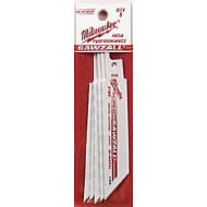 Milwaukee 48-00-5185 4-Inch 24 TPI Super Sawzall Blades - Five Pack