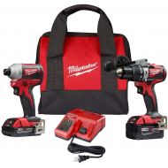 Milwaukee Milwakee 2893-22CX M18 18-Volt Lithium-Ion Brushless Cordless Hammer Drill/Impact 2 Tool Combo Kit with Bag (Non-Retail Packaging)