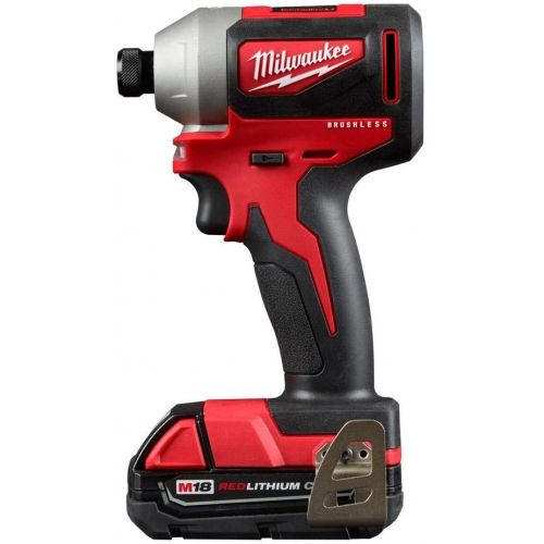  Milwaukee Milwakee 2893-22CX M18 18-Volt Lithium-Ion Brushless Cordless Hammer Drill/Impact 2 Tool Combo Kit with Bag (Non-Retail Packaging)