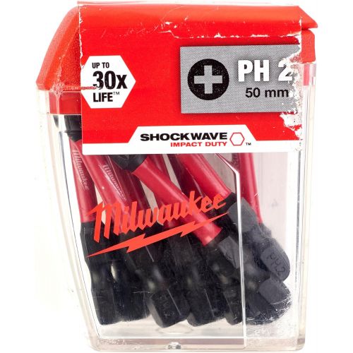  Milwaukee Shockwave Gen 2 PH2 x 50mm Tic Tac Box (10)