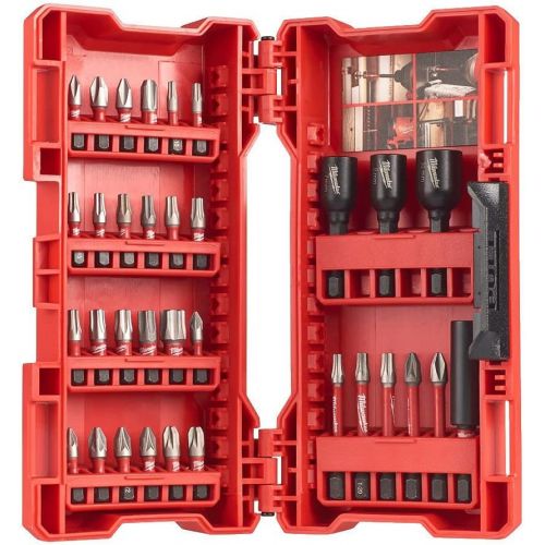  Milwaukee 4932430905 Shockwave Impact Bits and Nut Drivers Set (33 Piece), Red