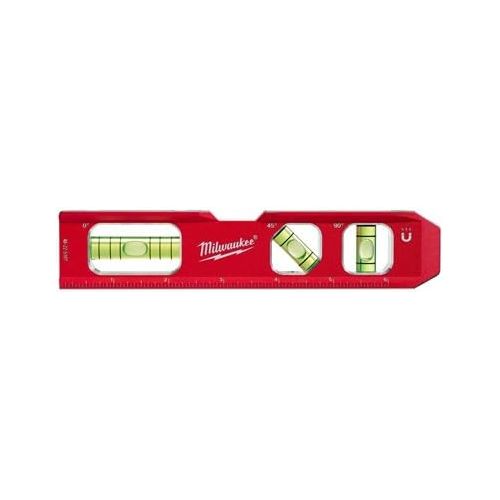  Milwaukee 7 in. Aluminum Magnetic Compact Torpedo Level 3 vial