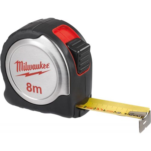  Milwaukee 4932451640 Silver Tape Measure C8/25, Red/Black/Silver