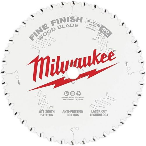  Milwaukee 48-41-0726 7-1/4 in 40T Fine Finish Circular Saw Blades 10pk