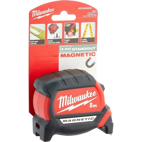  Milwaukee 48227308 HP8Mg/27 Premium Mag Tape Measure - Red/Black