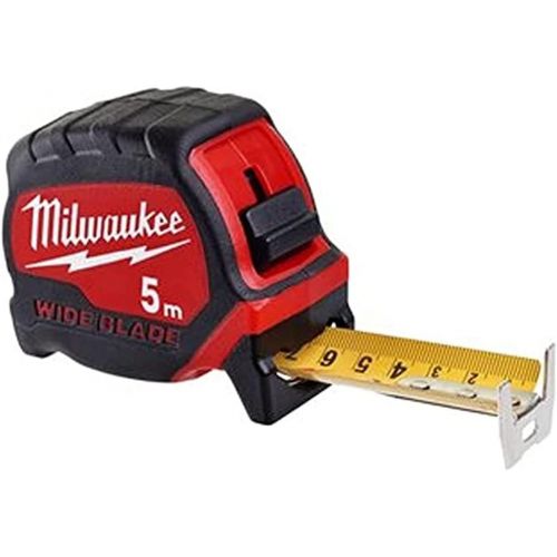  Milwaukee 5m Tape Measure Wide Blade 33mm 4932471815, Red