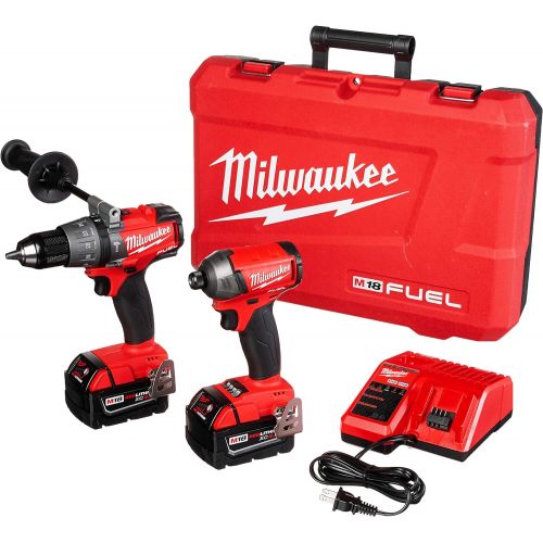  Milwaukee M18 FUEL Hammer Drill and Hydraulic Driver 2-Tool Combo Kit