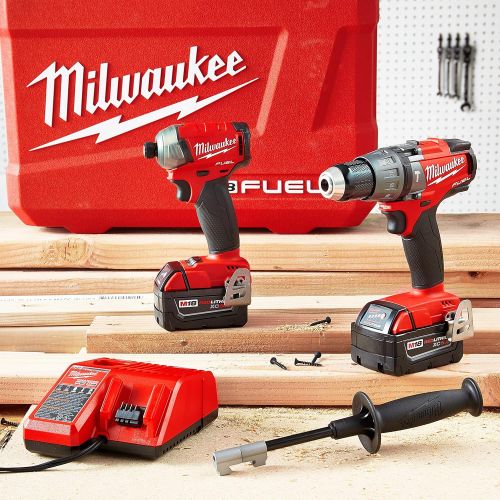  Milwaukee M18 FUEL Hammer Drill and Hydraulic Driver 2-Tool Combo Kit