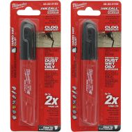 Milwaukee 48-22-3103 Inkzall Chisel Tip Multi Surface Jobsite Marker w/ Water, Oil, and Dust Resistance (2 Pack)