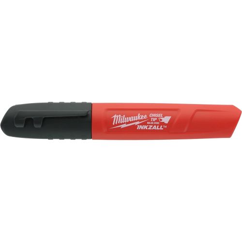  Milwaukee 48-22-3103 Inkzall Chisel Tip Multi Surface Jobsite Marker w/ Water, Oil, and Dust Resistance (2 Pack)