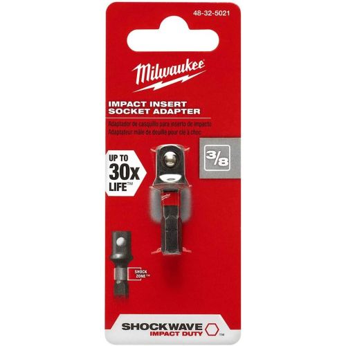  Milwaukee SHOCKWAVE Insert 3/8 Socket Adapter