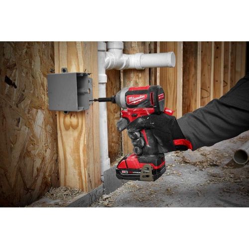  Milwaukee 2997-22CXPO Lithium-Ion Cordless Brushless Hammer Drill/Impact Combo Kit, Red