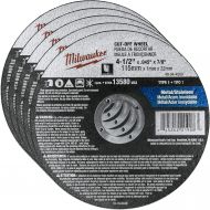 Milwaukee 4-1/2 in. Aluminum Oxide Cutting Cut-Off Wheel 0.045 in. thick x 7/8 in. (Pack of 5).