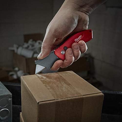  Milwaukee 48-22-1906 Fastback Compact Flip Utility Knife w/ One-Handed Opening and Belt Clip