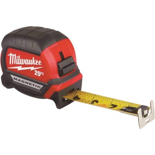  Milwaukee Electric Tool 25Ft Compact Magnetic Tape Mea