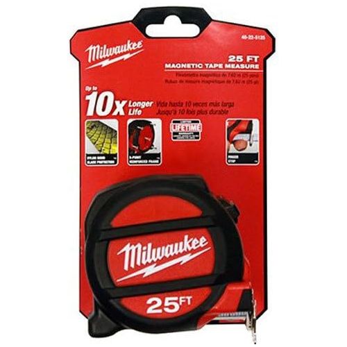  MILWAUKEE ELEC TOOL 48-22-5125 Magnet Tape Measure, 25