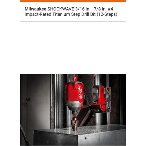  Milwaukee 3/16 - 7/8 Impact Step Drill Bit, #4