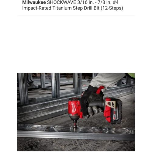  Milwaukee 3/16 - 7/8 Impact Step Drill Bit, #4