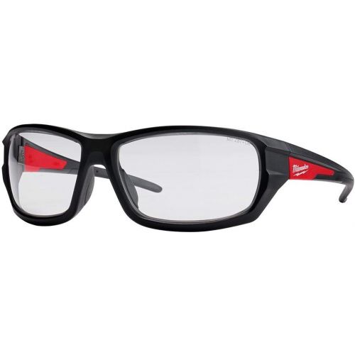  Milwaukee Safety Glasses,Black Frame,Clear Lens