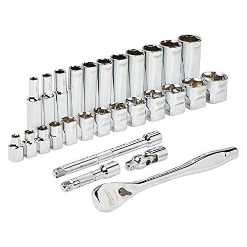  MILWAUKEE 3/8 in. Drive 28 pc. Ratchet &