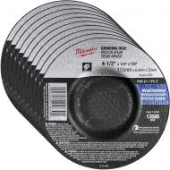 Milwaukee 10 Pack - 4 1 2 Grinding Wheel for Grinders - Aggressive Grinding for Metal & Stainless Steel - 4-1/2 x 1/4 x 7/8-Inch Depressed