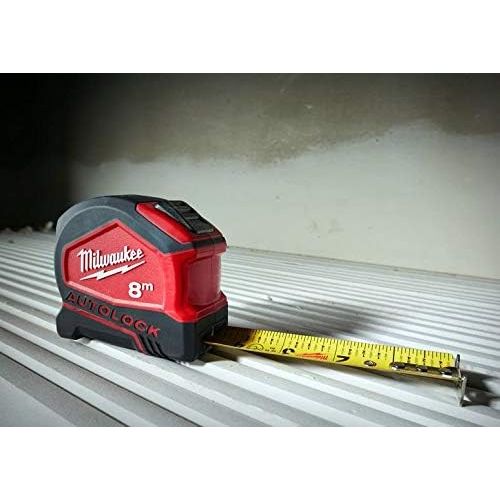  Milwaukee 4932464664 932464664 Autolock Tape Measure 8m (Width 25mm) (Metric Only)