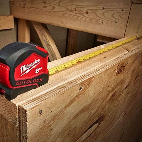  Milwaukee 4932464664 932464664 Autolock Tape Measure 8m (Width 25mm) (Metric Only)