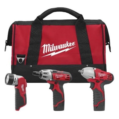  Milwaukee 2491-23 M12 12-Volt 3-Tool Combo Kit