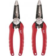 Milwaukee 48-22-3079 6-In-One Combination Wire Stripping and Reaming Pliers for Electricians, 2 Pack