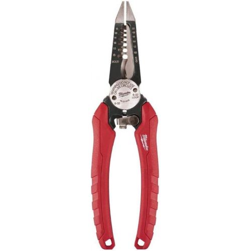  Milwaukee 48-22-3079 6-In-One Combination Wire Stripping and Reaming Pliers for Electricians, 2 Pack