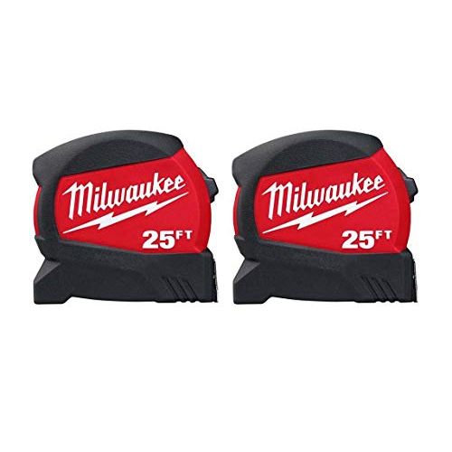  Milwaukee 25 ft. x 1.2 in. Compact Wide Blade Tape Measure (2-Pack)