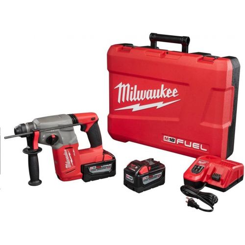  Milwaukee M18 FUEL 18-Volt Lithium-Ion Brushless 1 in. SDS-Plus Rotary Hammer High Demand 9.0Ah Kit Hardware Power Tools for Your Machine Shop, Construction or Jobsite Needs