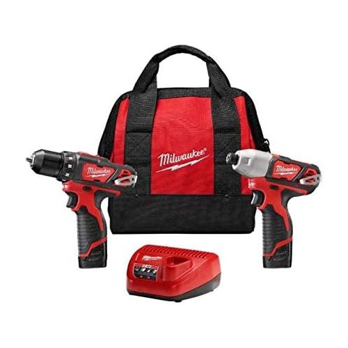  Milwaukee M12 12-Volt Lithium-Ion Cordless Drill Driver/Impact Driver Combo Kit (2-Tool) with Free M12 1.5Ah Battery (2-Pack)