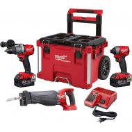 Milwaukee 2997-23SPO M18 FUEL 18-Volt Lithium-Ion Brushless Cordless Combo Kit (3-Tool) with Two 5.0 Ah Battery and PACKOUT Rolling Tool Box