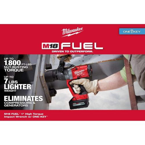  Milwaukee 2867-22 M18 Fuel 1 High Torque Impact Wrench (8.0ah) Kit 2867-22