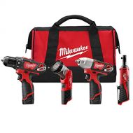 Milwaukee 2493-24 M12 3/8 Driver drill - 3/8 Impact - 1/4 Ratchet - Light with 2 Batteries