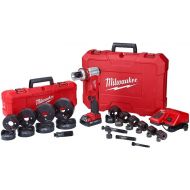 Milwaukee M18 18-Volt Lithium-Ion 1/2 in. to 4 in. Force Logic 6 Ton Cordless Knockout Tool Kit W/Die Set, (2) 2.0Ah Batteries