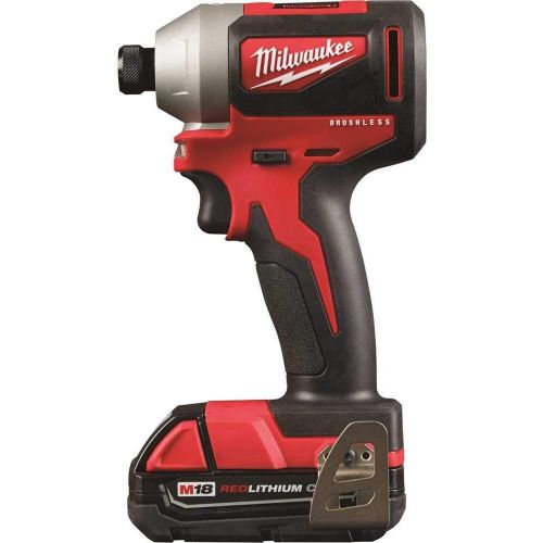  Milwaukee 2892-22CT M18 Compact Brushless 2-Tool Combo Kit, Drill Driver/Impact Driver