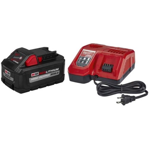  Milwaukee 48-59-1880 M18 REDLITHIUM HIGH OUTPUT XC 8 Ah Lithium-Ion Battery and M18 /M12 Charger Kit