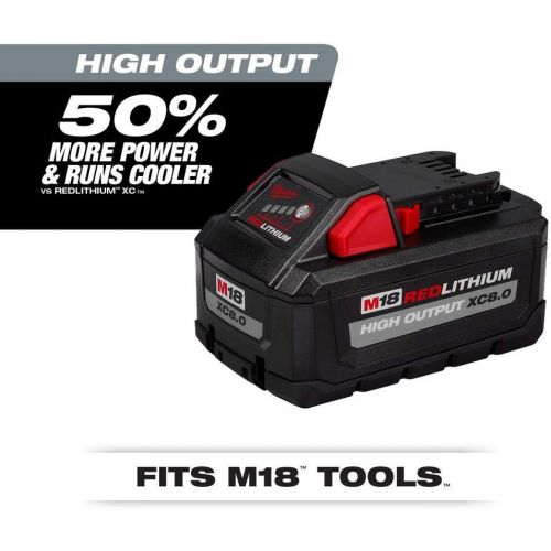  Milwaukee 48-59-1880 M18 REDLITHIUM HIGH OUTPUT XC 8 Ah Lithium-Ion Battery and M18 /M12 Charger Kit