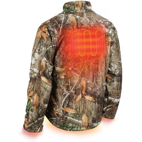  Milwaukee Heated Jacket KIT M12 12V Lithium-Ion Front and Back Heat Zones - Battery and Charger Included - (Extra Large, RealTree Camo)