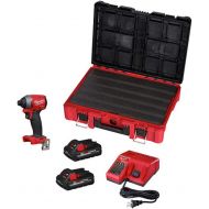 Milwaukee M18 FUEL 18-Volt Lithium-Ion Brushless Cordless 1/4 in. Hex Impact Driver Kit with Two 3.0 Ah Batteries and PACKOUT Case (Model# 2853-22PO)