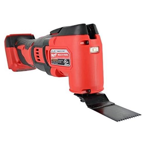  Milwaukee 2626-20 M18 18V Lithium Ion Cordless 18,000 OPM Orbiting Multi Tool with Woodcutting Blades and Sanding Pad with Sheets Included (Battery Not Included, Power Tool Only)