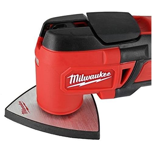  Milwaukee 2626-20 M18 18V Lithium Ion Cordless 18,000 OPM Orbiting Multi Tool with Woodcutting Blades and Sanding Pad with Sheets Included (Battery Not Included, Power Tool Only)