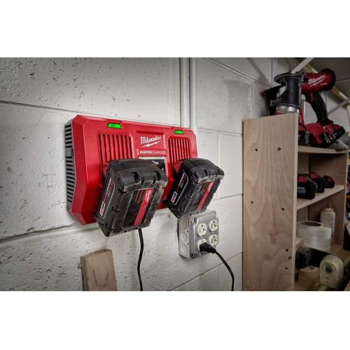  Milwaukee 48-59-1802 M18 Dual Bay Simultaneous Rapid Lithium-Ion Charger