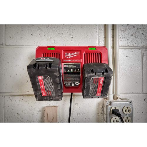  Milwaukee 48-59-1802 M18 Dual Bay Simultaneous Rapid Lithium-Ion Charger