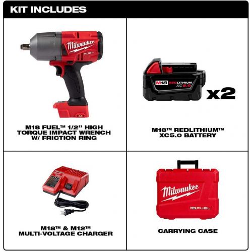  Milwaukee 2767-22 Fuel High Torque 1/2 Impact Wrench w/ Friction Ring Kit